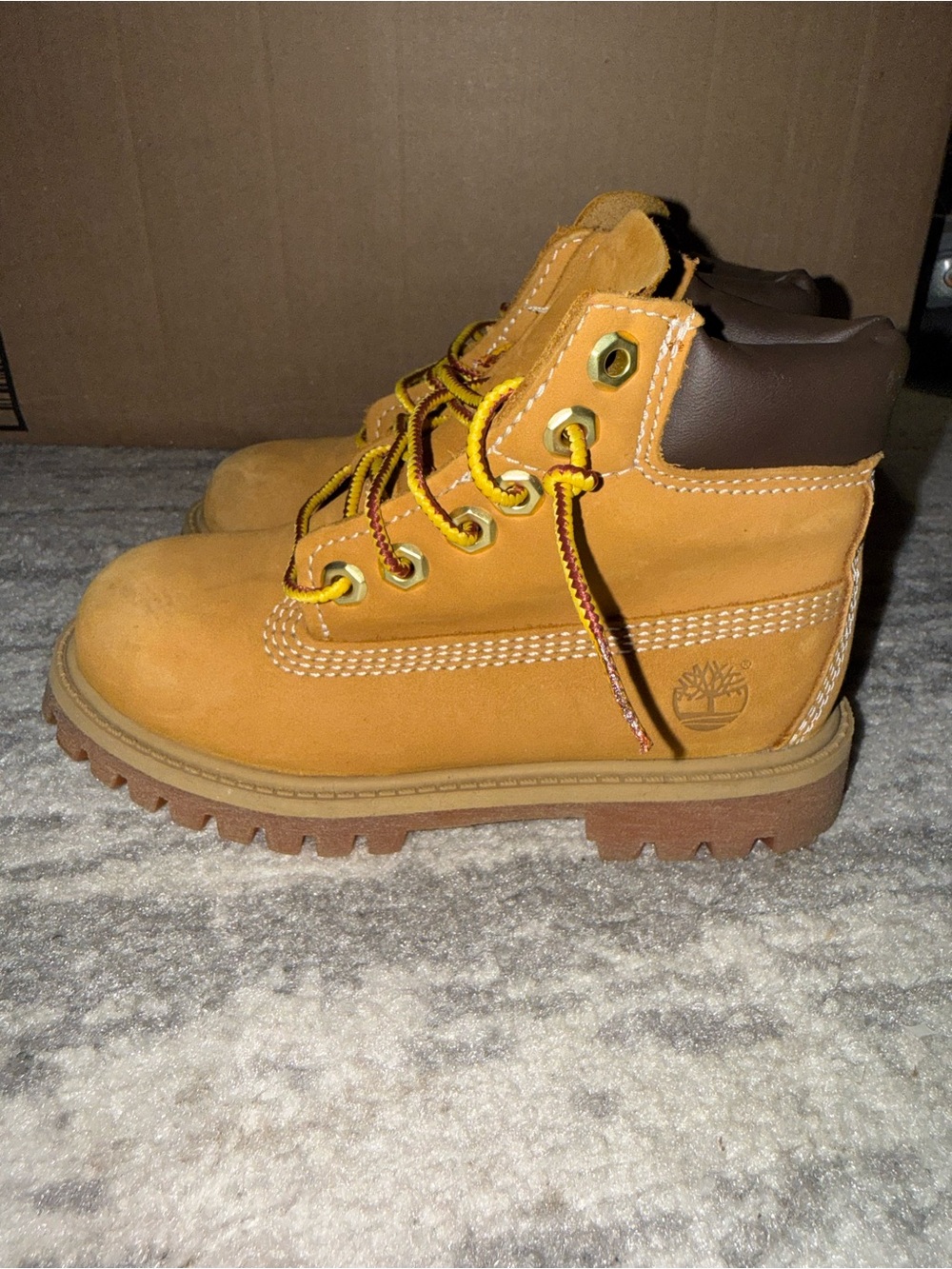 Timberland 6” Kids Wheat Nubuck Boots- 10c